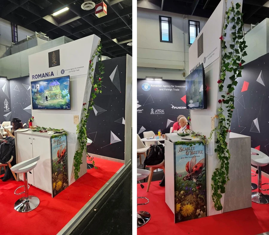 The Scarlet O'Beetle booth in the Romanian pavilion
