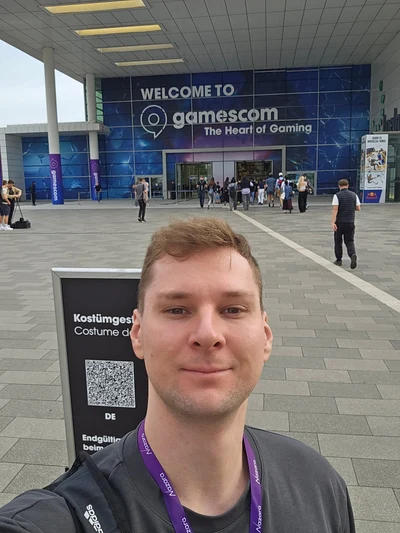 Selfie in front of the Gamescom entrance